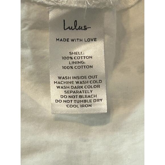 NWT Lulus White Ruffle Pinafore 100% Cotton Mini Dress Smocked Top Size M - Picture 11 of 11